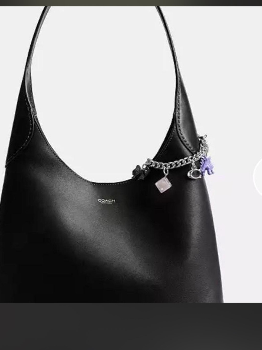 COACH Silver Tone  Motif Charm Clip Bag Chain Dice Bow Heart Dino New Tag - Picture 5 of 5